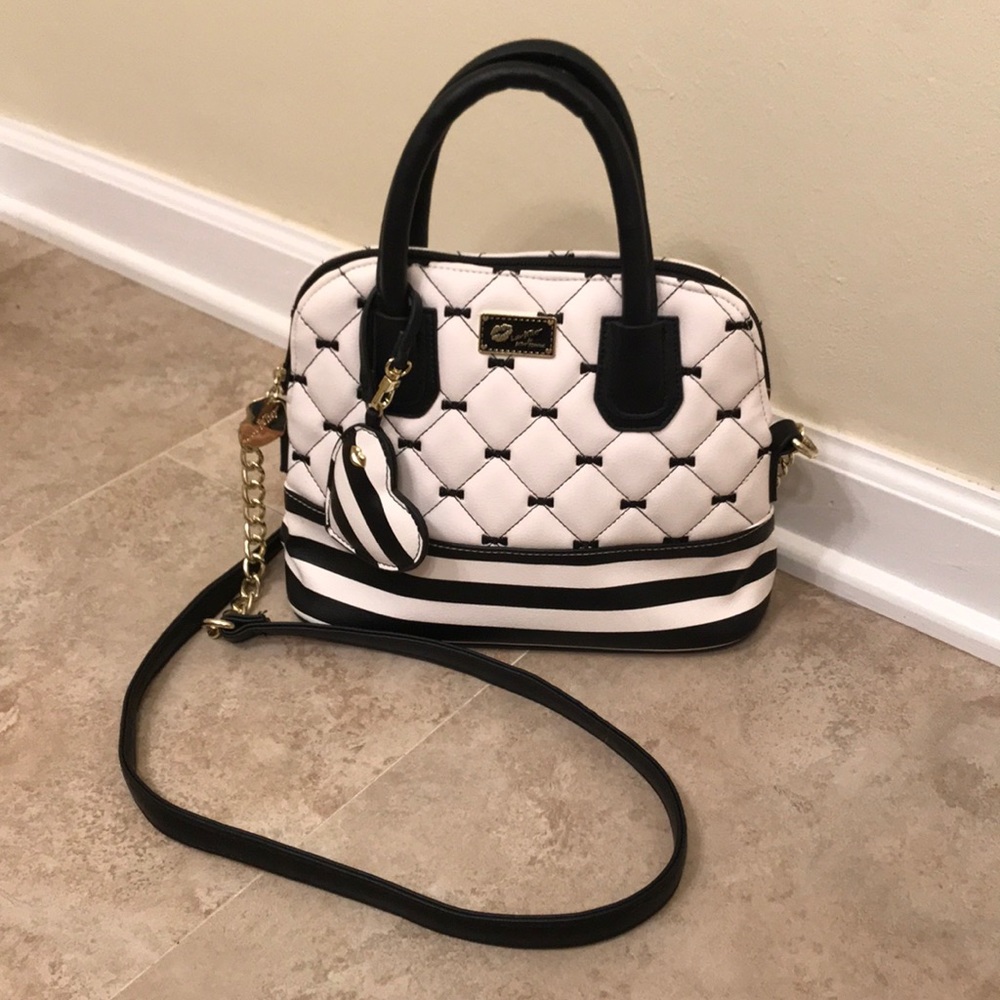 Black and white purse